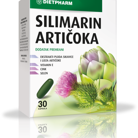 DIETPHARM Silymarin + artichoke for liver support x 30 caps