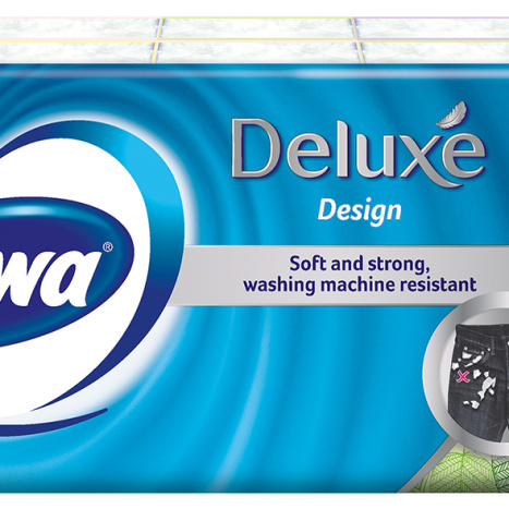 ZEWA DELUXE design handkerchiefs three-ply 10 x 10 stack