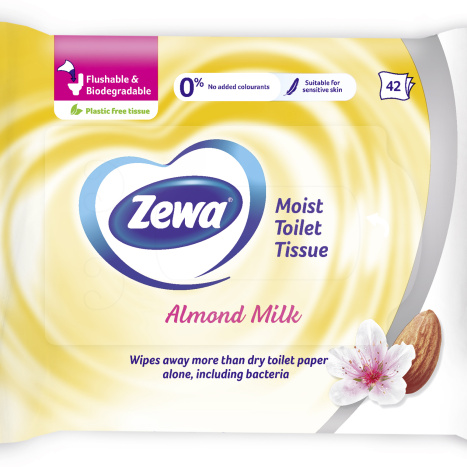 ZEWA Wet Toilet Paper Almond milk x 42