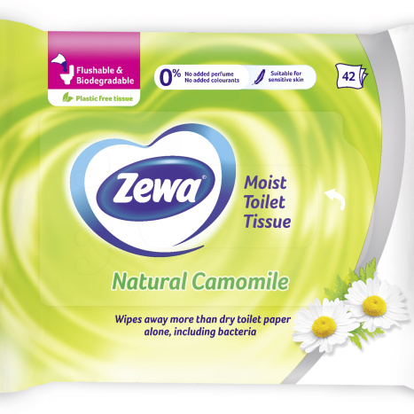 ZEWA Wet Toilet Paper Natural Camomile x 42