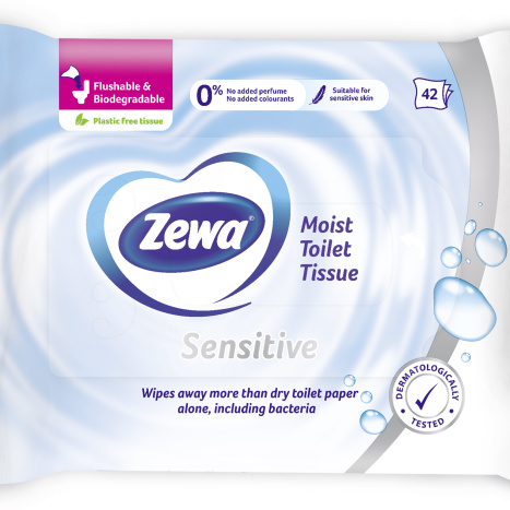 ZEWA Wet Toilet Paper Pure x 42