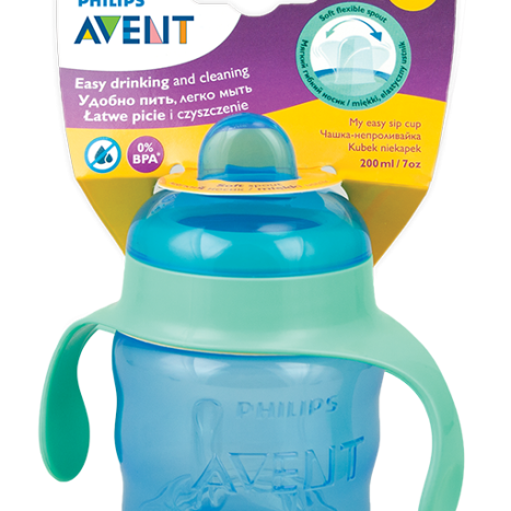AVENT Cup with silicone spout 200ml 6+m blue/pink