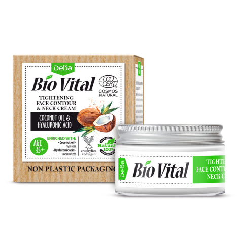 DEVA Bio Vital стягащ крем за лице и деколте с кокосово масло и хиалурон 35+ 50ml