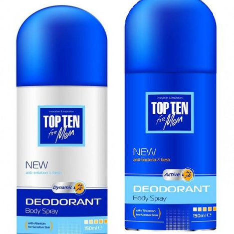 TOP TEN PROMO ACTIVE deodorant 150ml + shaving foam for men 250ml