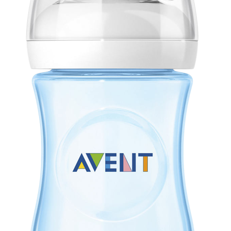 AVENT Bottle Natural 260ml teat 1 hole 1m+ blue color
