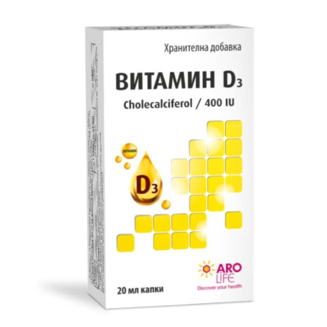 ARO LIFE VITAMIN D3 400IU vitamin D3 10µg drops 20ml