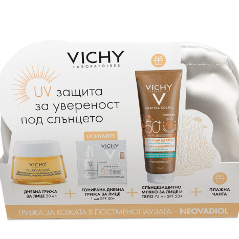 VICHY PROMO POST-MENOPAUSE day cream 50ml + SOLEIL SPF50+ milk 75ml