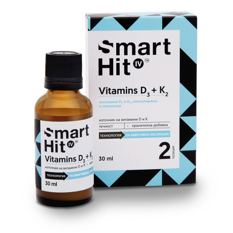 SMART HIT VITAMIN D3+K2 liquid vitamin D3 and K2 30ml