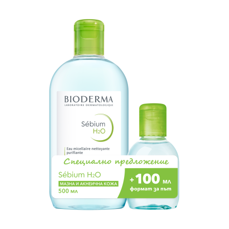 BIODERMA PROMO SEBIUM H2O micellar water for oily skin 500ml + H2O micellar water 100ml