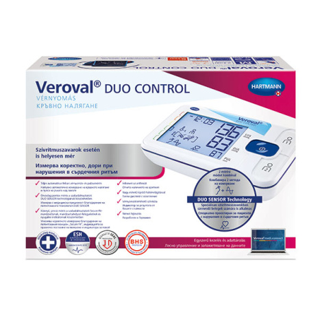 HARTMANN VEROVAL DUO CONTROL апарат за кръвно за ръката над лакътя маншет M с + ел. термометър Thermoval Standard /925504