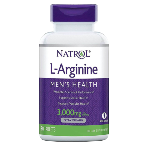 NATROL L-ARGININE 3000mg for men's health and potency x 90 tabl