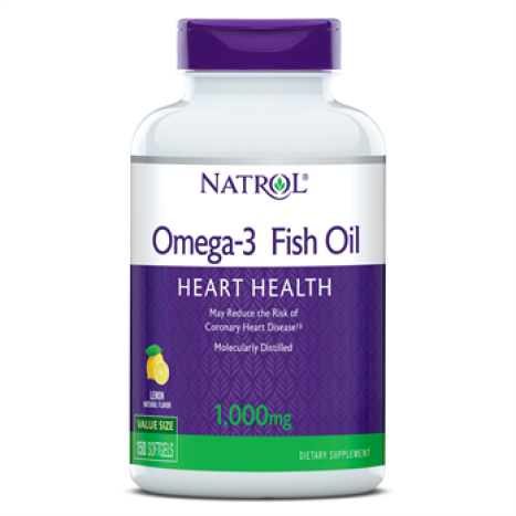 NATROL OMEGA 3 FISH OIL 1000mg fish oil for the cardiovascular system x 150 caps