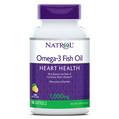 NATROL OMEGA 3 FISH OIL 1000mg fish oil for the cardiovascular system x 90 caps
