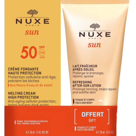NUXE PROMO SUN Деликатен крем за лице 50ml + Лосион за след слънце 50ml