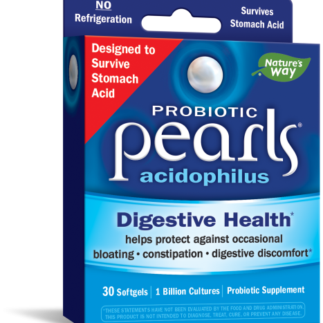 NATURES WAY PEARLS PROBIOTIC ACIDOPHILUS for a healthy intestinal balance x 30 caps