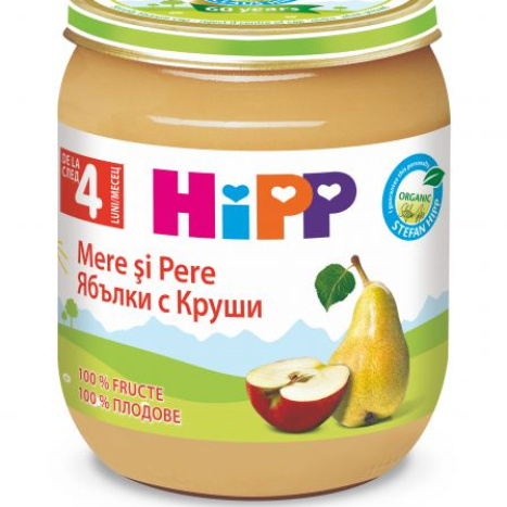 HIPP BIO PURE PEARS WITH APPLES 125g 4293/4320
