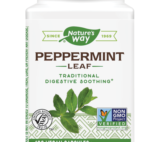 NATURES WAY PEPPERMINT LEAVES mint 350mg for stomach discomfort x 100 caps