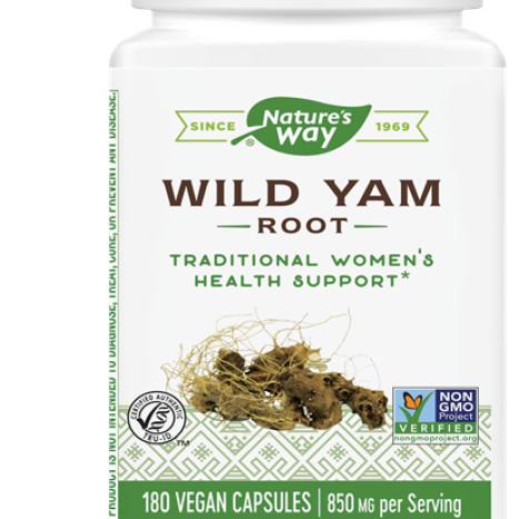 NATURES WAY WILD YAM sweet potato root for women's health 425mg x 180 caps