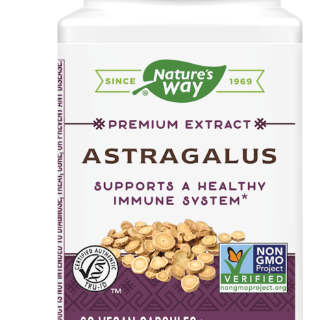 NATURES WAY ASTRAGALUS 500mg for strong immunity and tone x 60 caps