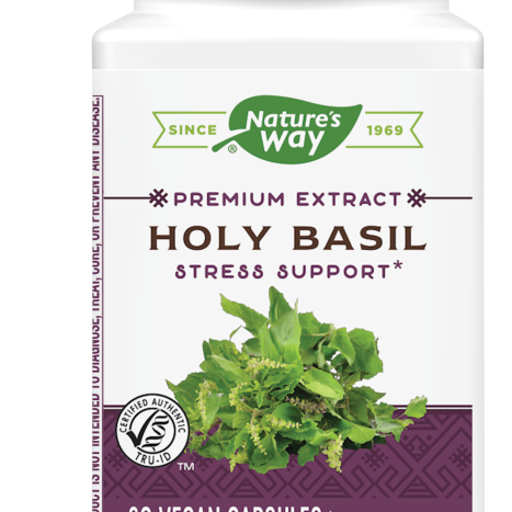 NATURES WAY HOLY BASIL tulsi 450mg for mental resilience x 60 caps