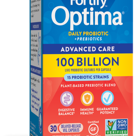 NATURES WAY FORTIFY OPTIMA Max Potency 100 billion active probiotics for stomach balance x 30 caps