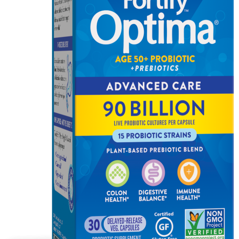 NATURES WAY FORTIFY OPTIMA Probiotic Advanced Care 50+ 90 billion probiotic for good digestion x 30 caps