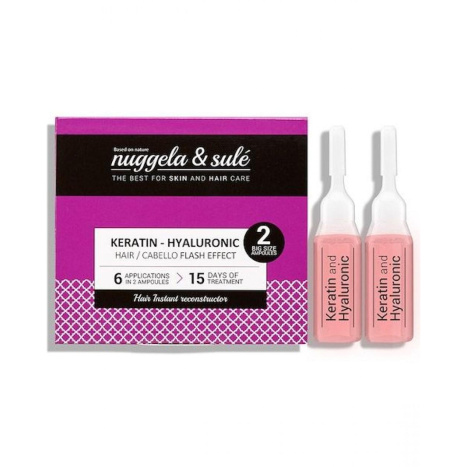 NUGGELA & SULE Keratin-Hyaluronic Natural Repair Ampoules with Keratin for Damaged Hair 10ml x 2 amp