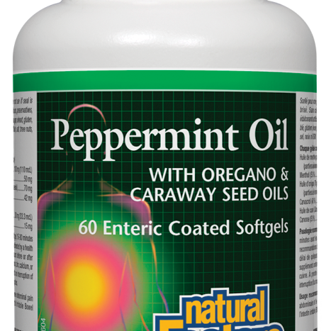 NATURAL FACTORS PEPPERMINT OIL Peppermint oil for good digestion x 60 tabl