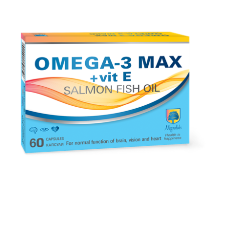 MAGNALABS OMEGA-3 MAX + VIT E 1000mg for the heart, brain and vision x 60 caps