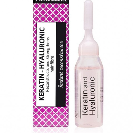 NUGGELA & SULE Keratin-Hyaluronic Natural Repair Ampoules with Keratin for Damaged Hair 10ml x 1 amp