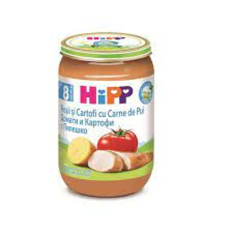 HIPP BIO PUSHED TOMATOES AND POTATOES WITH CHICKEN MEAT 8m 220g 6510