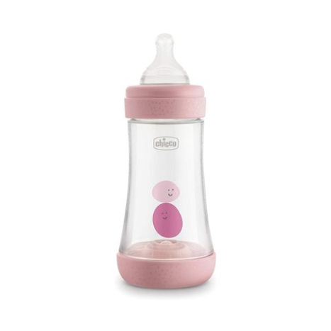 CHICCO Perfect 5 PP bottle 240ml, silicone teat pink