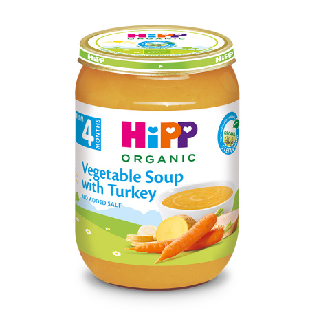 HIPP BIO VEGETABLE SOUP WITH CHICKEN FROM 4m 190g 7973