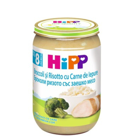 HIPP BIO PURED RABBIT WITH BROCCOLI AND RICE 8m 220g 6433