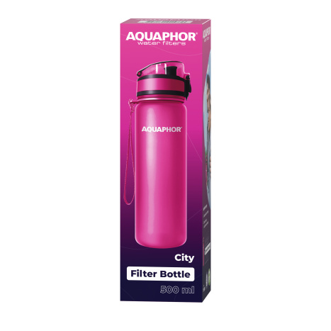 AQUAPHOR Bottle "City" filtering, Pink 500ml