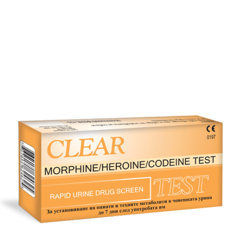 CLEAR опиати лента -тест наркотици Heroine /Codeine /Morphine Strip