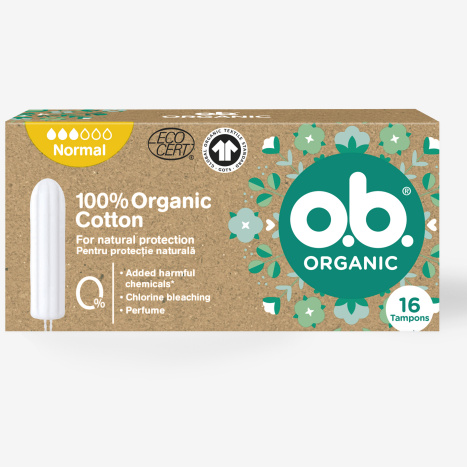 OB Organic normal tampons x 16