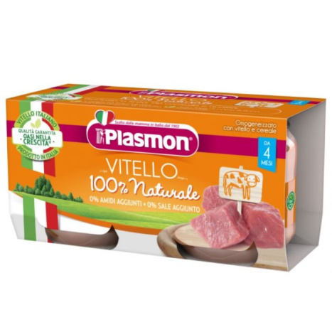 PLASMON Пюре Телешко месо 4м+ 2х80g 1097