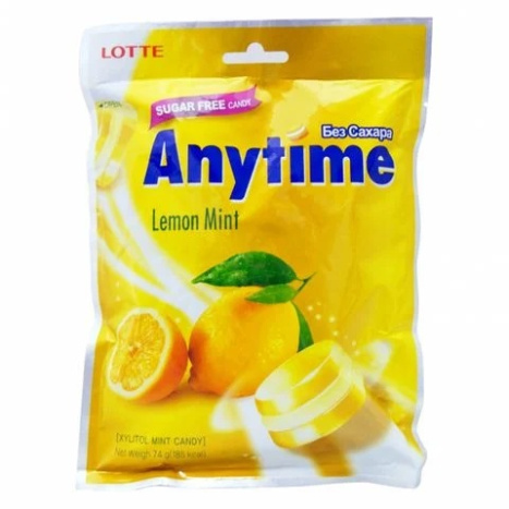 XYLITOL xylitol candies Anytime Lemon 74g
