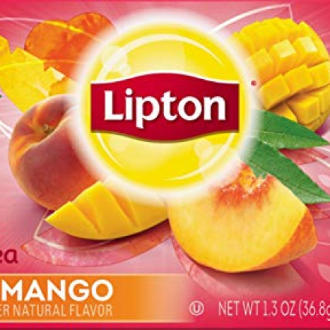 LIPTON Черен чай Праскова,манго x 20
