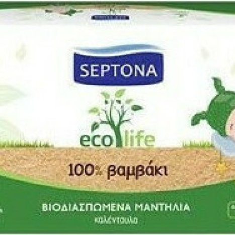 SEPTONA ECO LIFE Бебешки влажни кърпи OT 100% органичен памук x 60