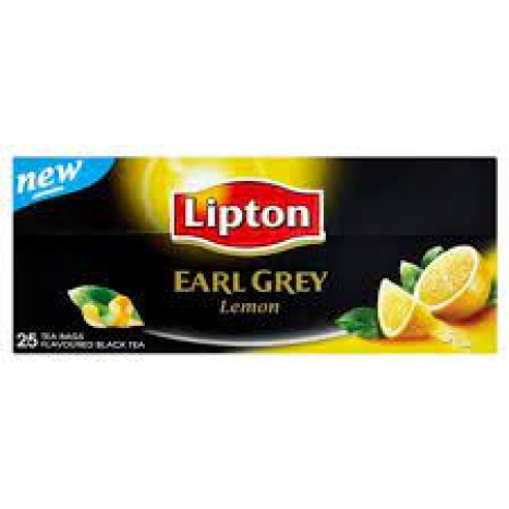 LIPTON Черен чай Ърл Грей Лимон x 25