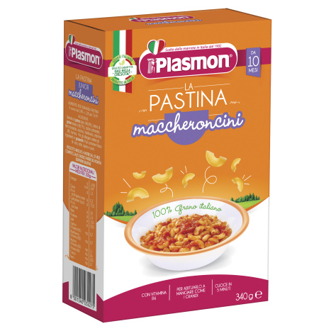 PLASMON Baby Pasta Macaroni 10m+ 340g 3227