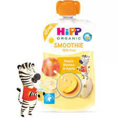 HIPP BIO SMOOTHIE DRINK PEACH, BANANA AND APPLE 120g 84001