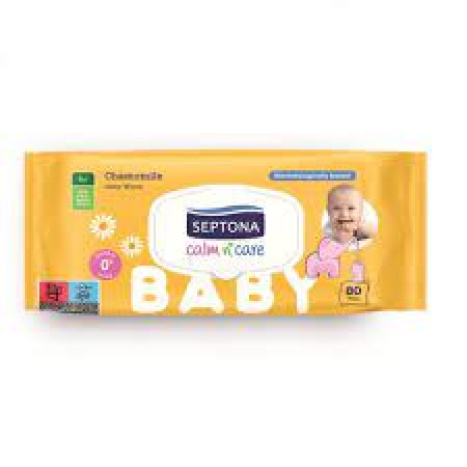 SEPTONA Baby Cleansing Wipes Chamomile x 80 with lid
