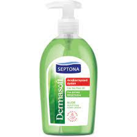 SEPTONA Dermasoft Течен сапун с антибактериални съставки, 95% натурален АЛОЕ 600ml