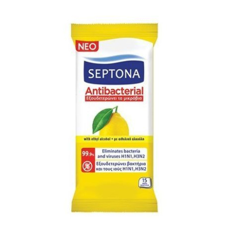 SEPTONA LEMON antibacterial wipes 4 x 15