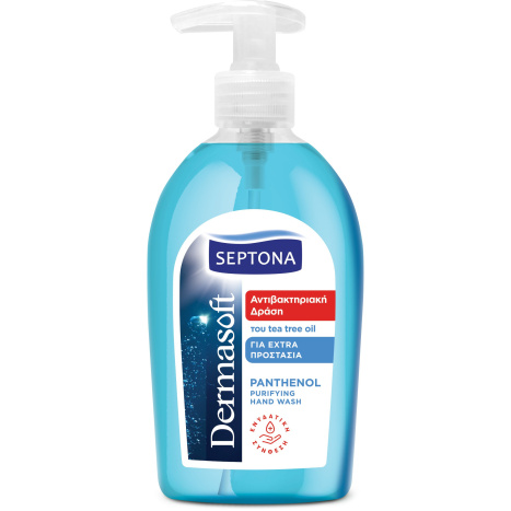 SEPTONA Dermasoft Течен сапун с Антибактериални съставки, 95% натурален ПАНТЕНОЛ 600ml