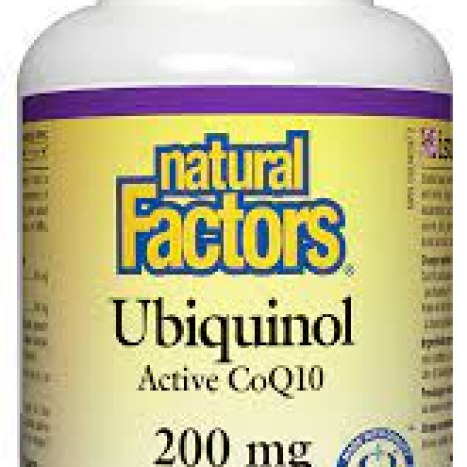 NATURAL FACTORS Ubiquinol QH Active CoQ10 200mg x 30 softgels