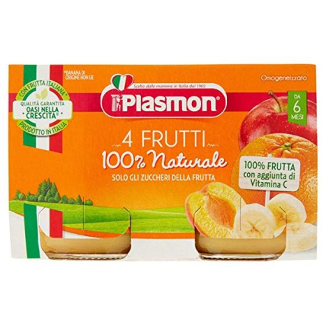 PLASMON 4259 puree apple mango apricot banana 6+m 2 x 104g